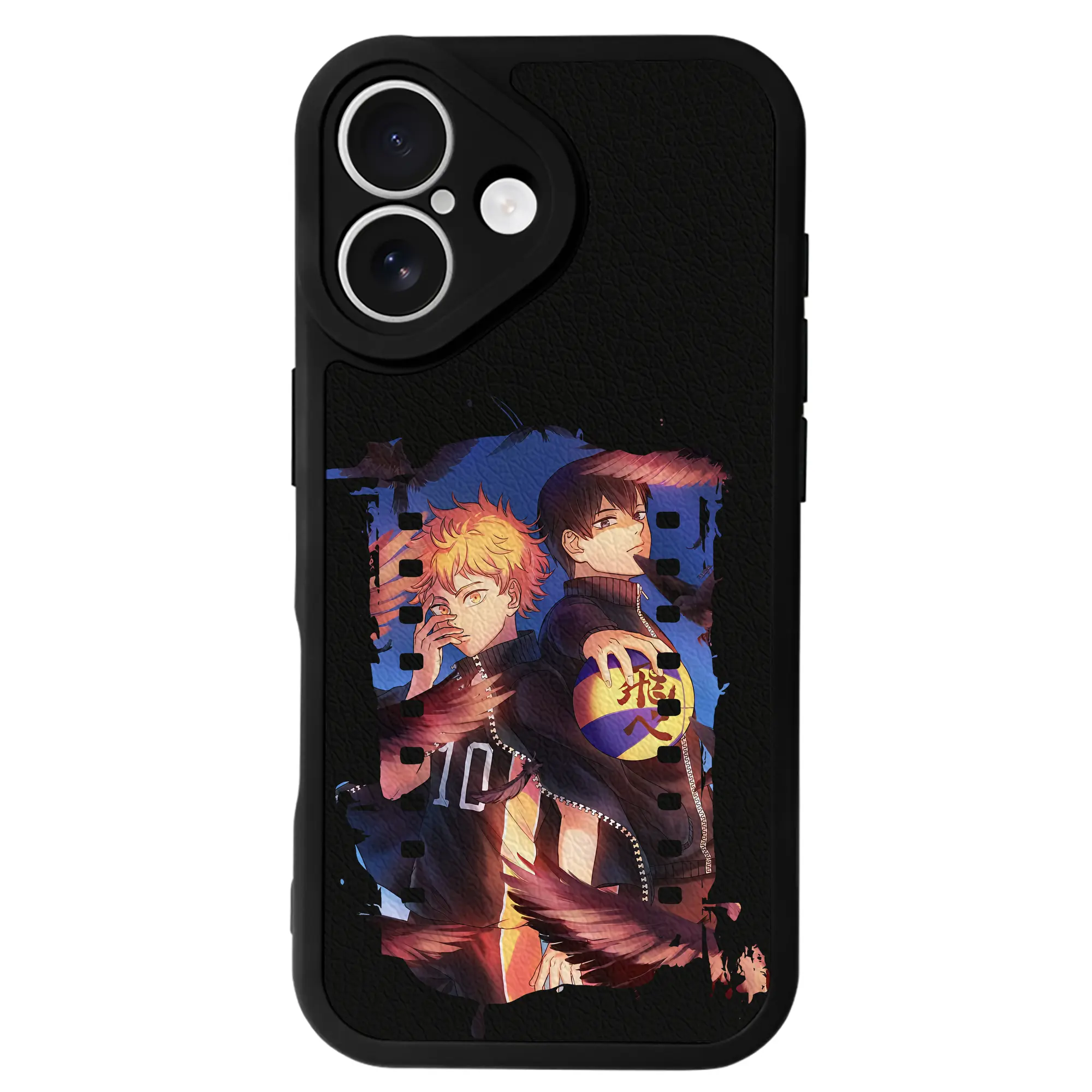 ハイキュー!! グッズ,日向翔陽 - IPhone 16シリーズ対応 ・ シリコンスマホケース ・ レザー調 ・ 高精度フィット ・ 耐衝撃 ・ ワイヤレス充電対応 ・ 精密カット